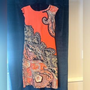 Elegant Paisley Print Dress
